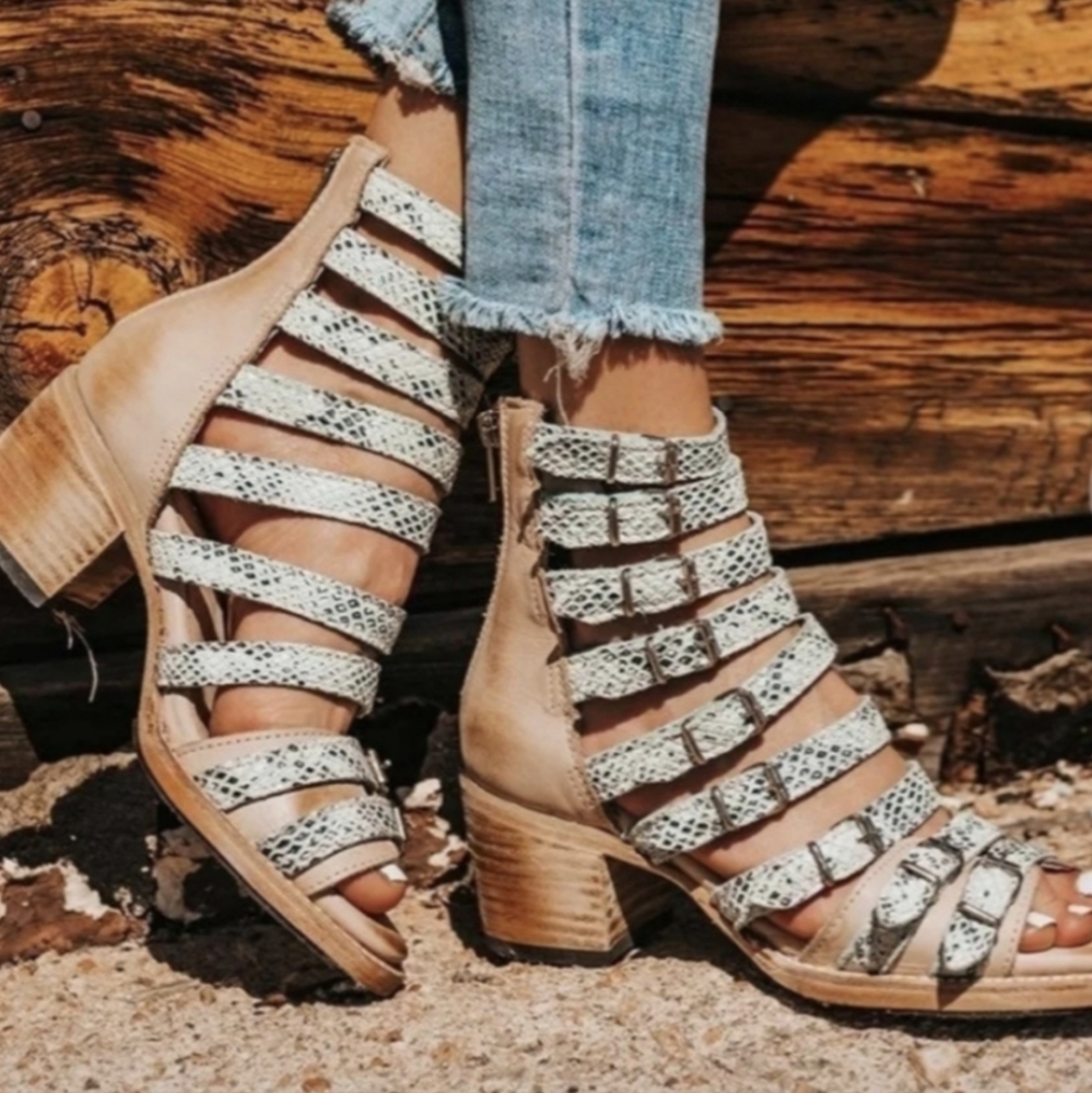 FreeBird Turquoise Casandra Sandal Bootie size 9